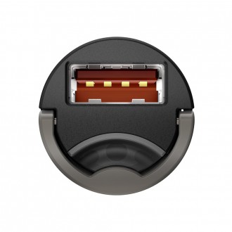 Baseus Tiny Star mini chytrá USB nabíječka do auta 30W Quick Charge 3.0 šedá (VCHX-A0G)