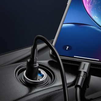 Baseus Tiny Star mini chytrá USB nabíječka do auta 30W Quick Charge 3.0 šedá (VCHX-A0G)