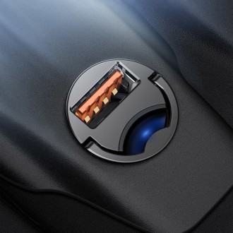 Baseus Tiny Star mini chytrá USB nabíječka do auta 30W Quick Charge 3.0 šedá (VCHX-A0G)