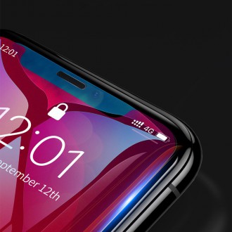 Baseus Glass 0,3 mm 9H Anti-bluelight iPhone 11 Pro Max / iPhone XS Max + polohovač (SGAPIPH65-LF02)