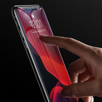 Baseus Glass 0,3 mm 9H Anti-bluelight iPhone 11 Pro Max / iPhone XS Max + polohovač (SGAPIPH65-LF02)