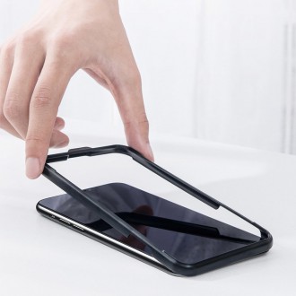 Baseus Glass 0,3 mm 9H Anti-bluelight iPhone 11 Pro Max / iPhone XS Max + polohovač (SGAPIPH65-LF02)