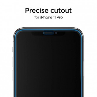Tvrzené sklo Spigen ALM GLASS FC IPHONE 11 PRO MAX ČERNÉ