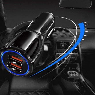 Wozinsky nabíječka do auta 2xUSB černá (WCC-02)