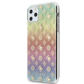 Guess GUHCN65PEOML iPhone 11 Pro Max vícebarevné pevné pouzdro Iridescent 4G Peony
