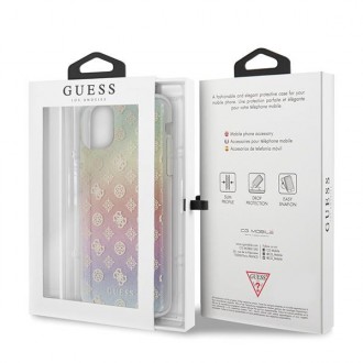 Guess GUHCN65PEOML iPhone 11 Pro Max vícebarevné pevné pouzdro Iridescent 4G Peony
