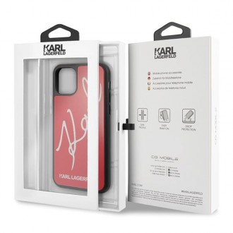 Karl Lagerfeld KLHCN58DLKSRE iPhone 11 Pro červený/červený pevný obal Signature Glitter