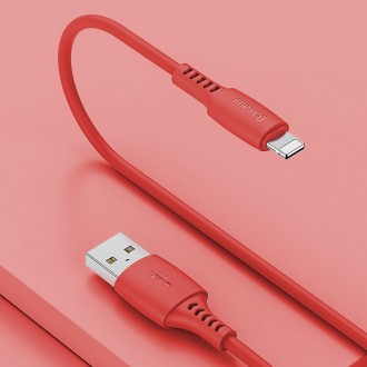 Barevný kabel Baseus USB / Lightning 2,4A 1,2 m červený (CALDC-09)