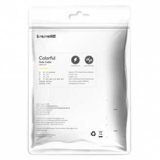 Barevný kabel Baseus USB / Lightning 2,4A 1,2 m červený (CALDC-09)