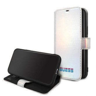 Guess GUFLBKN65BLD iPhone 11 Pro Max stříbrná/stříbrná kniha Iridescent