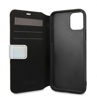 Guess GUFLBKN65BLD iPhone 11 Pro Max stříbrná/stříbrná kniha Iridescent