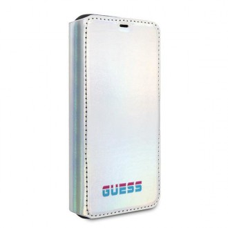 Guess GUFLBKN65BLD iPhone 11 Pro Max stříbrná/stříbrná kniha Iridescent