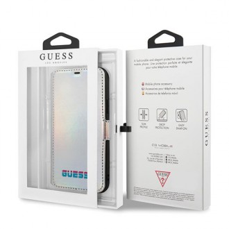 Guess GUFLBKN65BLD iPhone 11 Pro Max stříbrná/stříbrná kniha Iridescent