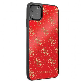 Guess GUHCN654GGPRE iPhone 11 Pro Max červené/červené pevné pouzdro 4G Double Layer Glitter