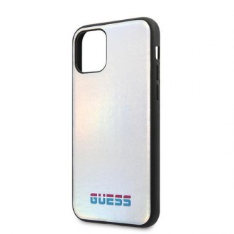 Guess GUHCN65BLD iPhone 11 Pro Max stříbrný/stříbrný pevný obal Iridescent