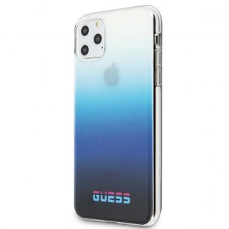 Pevné pouzdro Guess GUHCN65DGCNA na iPhone 11 Pro Max modrá/gradientní modrá California