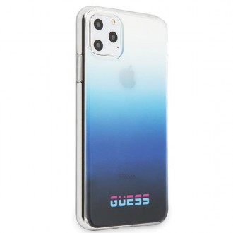 Pevné pouzdro Guess GUHCN65DGCNA na iPhone 11 Pro Max modrá/gradientní modrá California