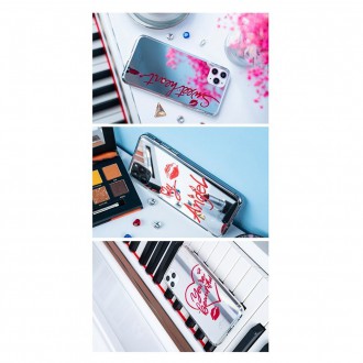 Zrcadlové pouzdro Kingxbar Angel zdobené originálními zrcadlovými krystaly Swarovski Crystals iPhone 11 Pro Max transparentní