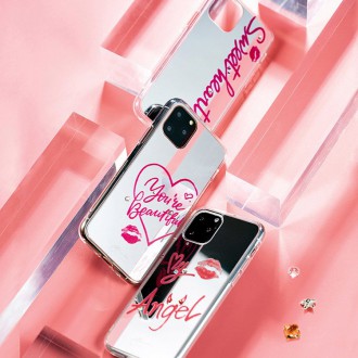 Zrcadlové pouzdro Kingxbar Angel zdobené originálními zrcadlovými krystaly Swarovski Crystals iPhone 11 Pro Max transparentní
