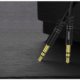 Dudao dlouhý flexibilní kabel AUX mini jack 3,5mm pružina ~150cm černá (L12 černá)