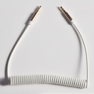 Dudao dlouhý flexibilní kabel AUX mini jack 3,5mm pružina ~150cm černá (L12 černá)