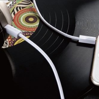 Dudao AUX mini jack kabel 3,5mm 1m 3pólový stereo bílý (L12S bílý)