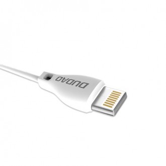 Dudao kabel USB / Lightning 2,4A 1m bílý (L4L 1m bílý)