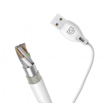 Dudao kabel USB / Lightning 2.1A 2m bílý (L4L 2m bílý)