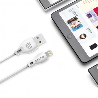 Dudao micro USB kabel 2,4A 1m bílý (L4M 1m bílý)