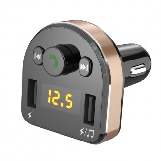 Dudao Bluetooth FM vysílač nabíječka do auta MP3 3.1 A 2x USB černá (R2Pro černá)