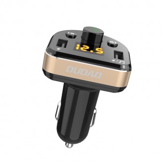 Dudao Bluetooth FM vysílač nabíječka do auta MP3 3.1 A 2x USB černá (R2Pro černá)