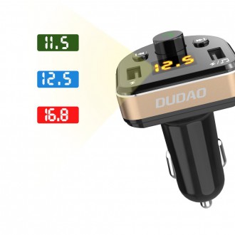 Dudao Bluetooth FM vysílač nabíječka do auta MP3 3.1 A 2x USB černá (R2Pro černá)