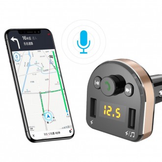 Dudao Bluetooth FM vysílač nabíječka do auta MP3 3.1 A 2x USB černá (R2Pro černá)