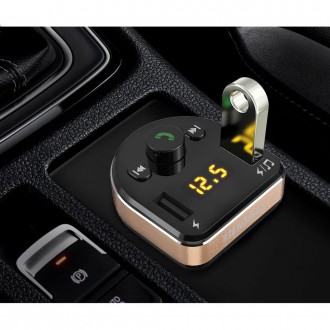 Dudao Bluetooth FM vysílač nabíječka do auta MP3 3.1 A 2x USB černá (R2Pro černá)