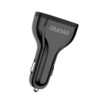 Dudao nabíječka do auta rychlé nabíjení Quick Charge 3.0 QC3.0 2.4A 18W 3x USB černá (R7S černá)