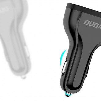Dudao autonabíječka rychlé nabíjení Quick Charge 3.0 QC3.0 2.4A 18W 3x USB bílá (R7S bílá)