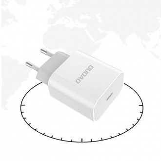 Dudao rychlonabíječka EU USB Type C Power Delivery 18W + kabel USB Type C / Lightning 1m bílý (A8EU + PD kabel bílý)