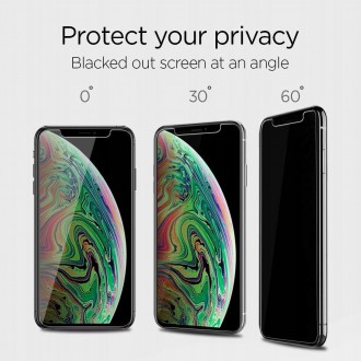 Tvrzené sklo Spigen ALM GLASS.TR IPHONE 11 SOUKROMÍ
