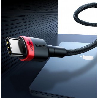 [RETURNED ITEM] Baseus Cafule Cable Nylon Braided Wire USB Typ C PD Power Delivery 2.0 100W 20V 5A 2m black (CATKLF-AL91)