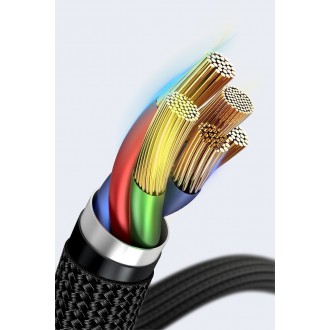 [RETURNED ITEM] Baseus Cafule Cable Nylon Braided Wire USB Typ C PD Power Delivery 2.0 100W 20V 5A 2m black (CATKLF-AL91)