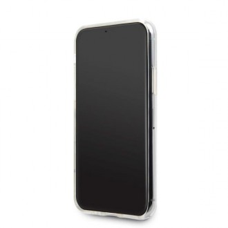 Guess GUHCN65PCUGLPBL iPhone 11 Pro Max růžové modré/růžovo modré pevné pouzdro Glitter Gradient