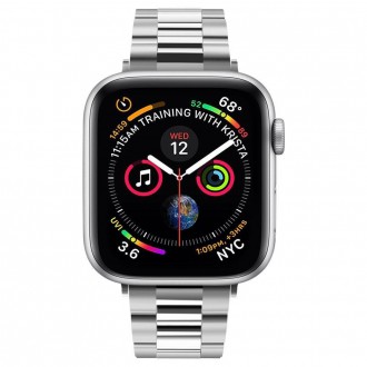 Spigen MODERN FIT BAND Apple Watch 4 / 5 / 6 / 7 / 8 / SE (38 / 40 / 41MM) STŘÍBRNÉ