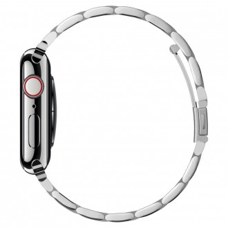 Spigen MODERN FIT BAND Apple Watch 4 / 5 / 6 / 7 / 8 / SE (38 / 40 / 41MM) STŘÍBRNÉ