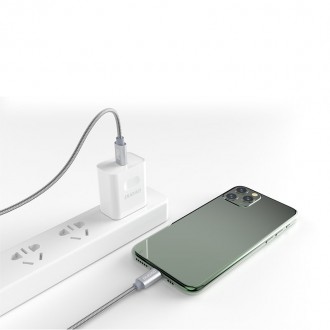 Dudao kabel USB typu C - Lightning Power Delivery 45W 1m šedý (L5Pro šedý)
