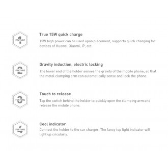 [RETURNED ITEM] Baseus Milky Way 15W wireless Qi car charger phone automatic holder black (WXHW02-01)