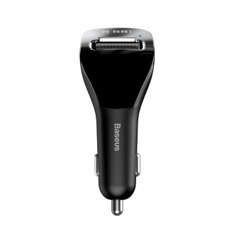 Baseus F40 FM audio vysílač Bluetooth AUX port nabíječka do auta 2x USB 15W 2A černá (CCF40-01)
