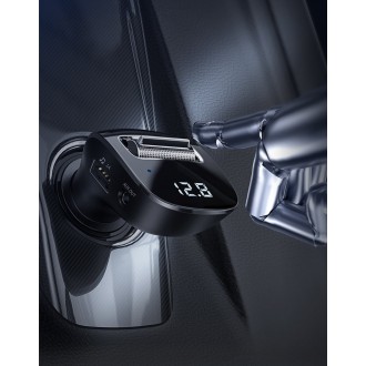 Baseus F40 FM audio vysílač Bluetooth AUX port nabíječka do auta 2x USB 15W 2A černá (CCF40-01)
