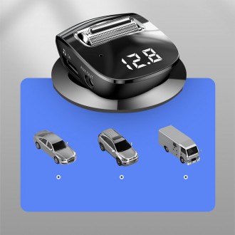 Baseus F40 FM audio vysílač Bluetooth AUX port nabíječka do auta 2x USB 15W 2A černá (CCF40-01)