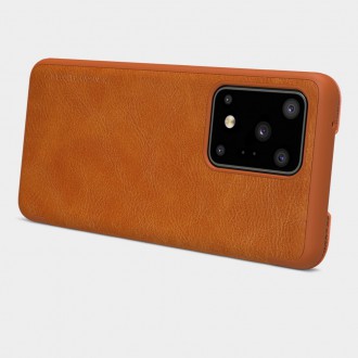 Kožené pouzdro Nillkin Qin pro Samsung Galaxy S20 Ultra černé