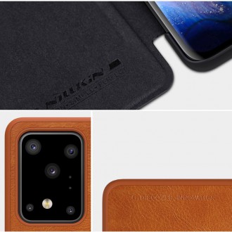 Kožené pouzdro Nillkin Qin pro Samsung Galaxy S20 Ultra černé
